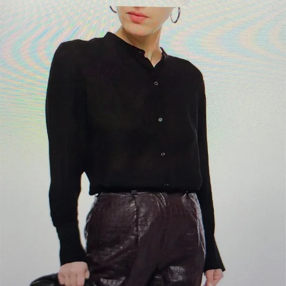 NILI LOTAN SILK SHIRT - Picture 3 of 6